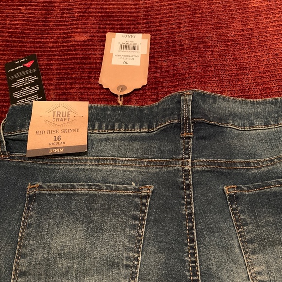 Mid Rise Skinny Blue Jeans - Picture 10 of 14